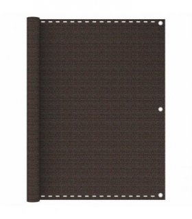 vidaXL Balcony Screen Brown 120x400 cm HDPE