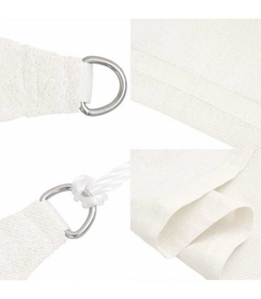 vidaXL Sunshade Sail 160 g/m² White 2x3 m HDPE