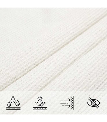 vidaXL Sunshade Sail 160 g/m² White 2x5 m HDPE
