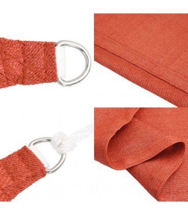 vidaXL Sunshade Sail 160 g/m² Terracotta 3,5x3,5x4,9 m HDPE