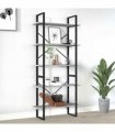 vidaXL 5-Tier Book Cabinet Grey Sonoma 80x30x175 cm Engineered Wood