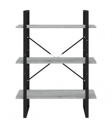 vidaXL 5-Tier Book Cabinet Grey Sonoma 80x30x175 cm Engineered Wood
