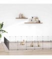 vidaXL 36-Panel Pet Cage with Door Black 315x315x35 cm Steel