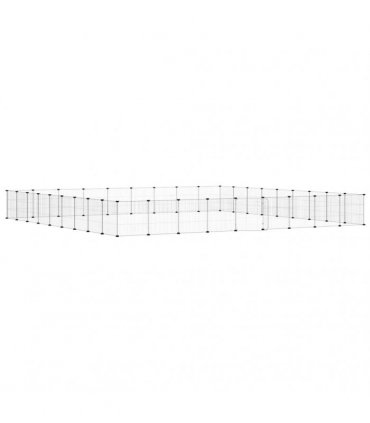 vidaXL 36-Panel Pet Cage with Door Black 315x315x35 cm Steel