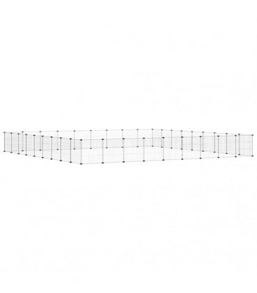 vidaXL 36-Panel Pet Cage with Door Black 315x315x35 cm Steel