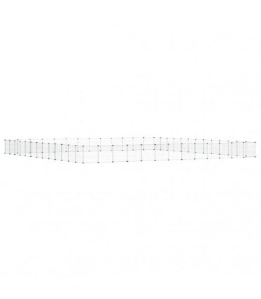 vidaXL 52-Panel Pet Cage with Door Black 455x455x35 cm Steel