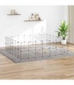 vidaXL 52-Panel Pet Cage with Door Black 245x210x70 cm Steel