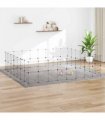 vidaXL 60-Panel Pet Cage with Door Black 280x245x70 cm Steel