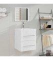 vidaXL Sink Cabinet with Built-in Basin White Engineered Wood