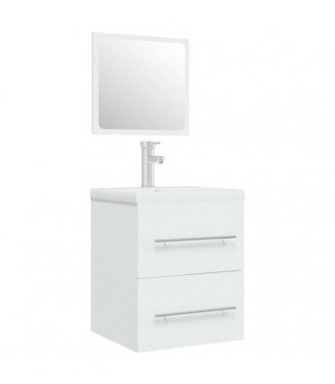 vidaXL Sink Cabinet with Built-in Basin White Engineered Wood