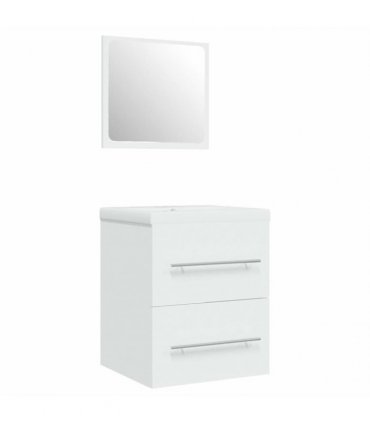 vidaXL Sink Cabinet with Built-in Basin White Engineered Wood