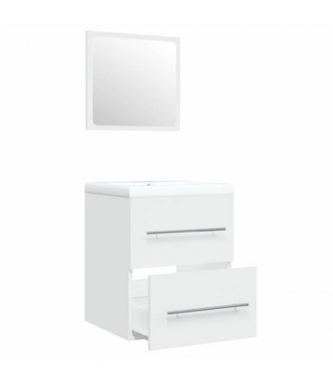 vidaXL Sink Cabinet with Built-in Basin White Engineered Wood