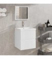 vidaXL Bathroom Sink Cabinet with Basin and Mirror White