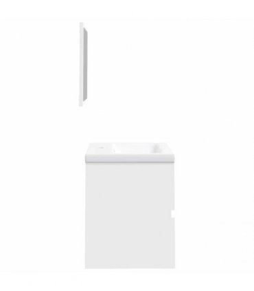 vidaXL Bathroom Sink Cabinet with Basin and Mirror White