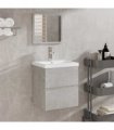 vidaXL Bathroom Sink Cabinet with Basin and Mirror Concrete Grey