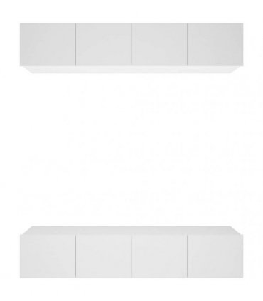 vidaXL 4 Piece TV Cabinet Set White 80x30x30 cm Engineered Wood