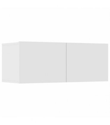 vidaXL 4 Piece TV Cabinet Set White 80x30x30 cm Engineered Wood