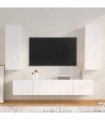 vidaXL 4 Piece TV Cabinet Set White Engineered Wood