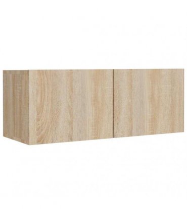 vidaXL 8 Piece TV Cabinet Set Sonoma Oak Engineered Wood