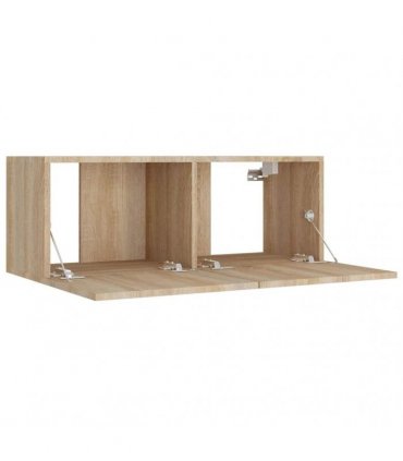 vidaXL 8 Piece TV Cabinet Set Sonoma Oak Engineered Wood