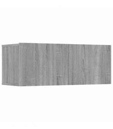 vidaXL 8 Piece TV Cabinet Set Grey Sonoma Engineered Wood
