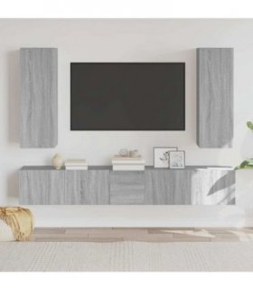 vidaXL 5 Piece TV Cabinet Set Grey Sonoma Engineered Wood