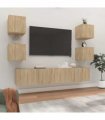 vidaXL 6 Piece TV Cabinet Set Sonoma Oak Engineered Wood