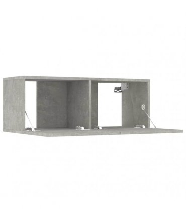 vidaXL 8 Piece TV Cabinet Set Concrete Grey Engineered Wood
