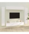 vidaXL 8 Piece TV Cabinet Set White Engineered Wood