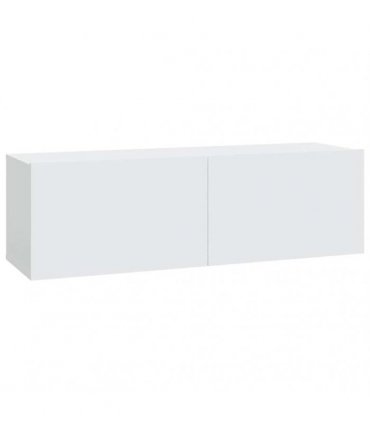 vidaXL 8 Piece TV Cabinet Set White Engineered Wood