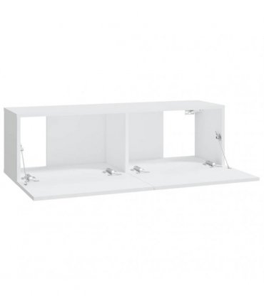 vidaXL 8 Piece TV Cabinet Set White Engineered Wood