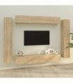 vidaXL 8 Piece TV Cabinet Set Sonoma Oak Engineered Wood