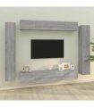 vidaXL 8 Piece TV Cabinet Set Grey Sonoma Engineered Wood