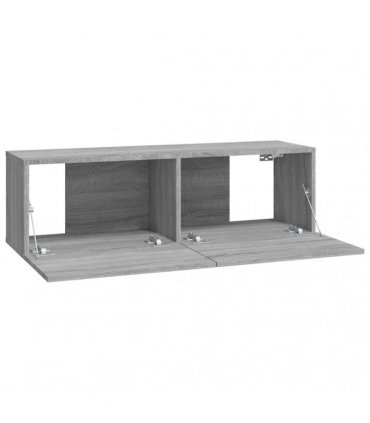 vidaXL 8 Piece TV Cabinet Set Grey Sonoma Engineered Wood