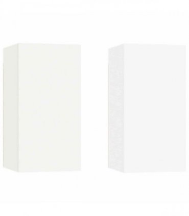 vidaXL 4 Piece TV Cabinet Set White Engineered Wood