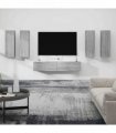 vidaXL 6 Piece TV Cabinet Set Grey Sonoma Engineered Wood