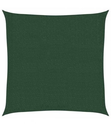 vidaXL Sunshade Sail 160 g/m² Dark Green 2.5x2.5 m HDPE