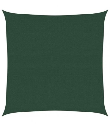 vidaXL Sunshade Sail 160 g/m² Dark Green 4x4 m HDPE