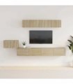 vidaXL 5 Piece TV Cabinet Set Sonoma Oak Engineered Wood
