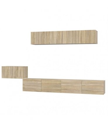 vidaXL 5 Piece TV Cabinet Set Sonoma Oak Engineered Wood