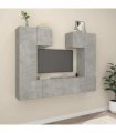 vidaXL 6 Piece TV Cabinet Set Concrete Grey Engineered Wood