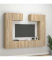 vidaXL 6 Piece TV Cabinet Set Sonoma Oak Engineered Wood