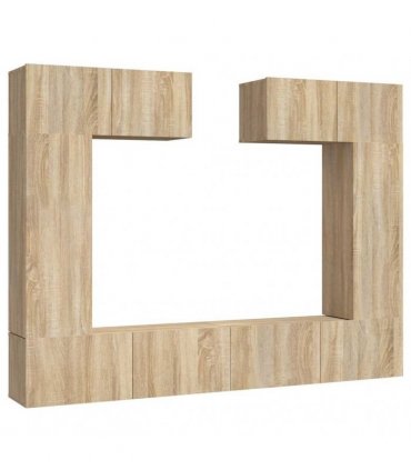 vidaXL 6 Piece TV Cabinet Set Sonoma Oak Engineered Wood