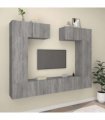 vidaXL 6 Piece TV Cabinet Set Grey Sonoma Engineered Wood