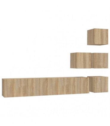 vidaXL Wall-mounted TV Cabinet Sonoma Oak Engineered Wood