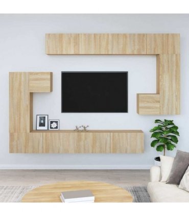 vidaXL Wall-mounted TV Cabinet Sonoma Oak Engineered Wood