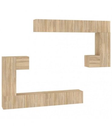 vidaXL Wall-mounted TV Cabinet Sonoma Oak Engineered Wood