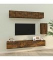 vidaXL 6 Piece TV Cabinet Set Smoked Oak Engineered Wood
