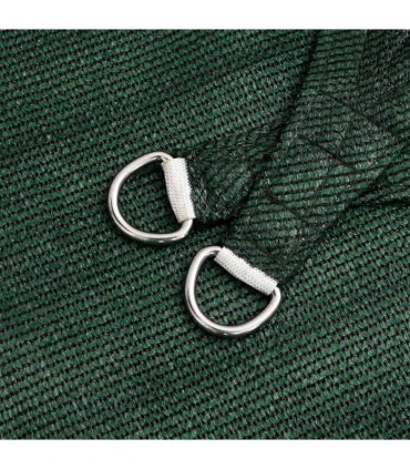 vidaXL Sunshade Sail 160 g/m² Dark Green 4x4x4 m HDPE