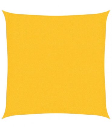 vidaXL Sunshade Sail 160 g/m² Yellow 2.5x2.5 m HDPE